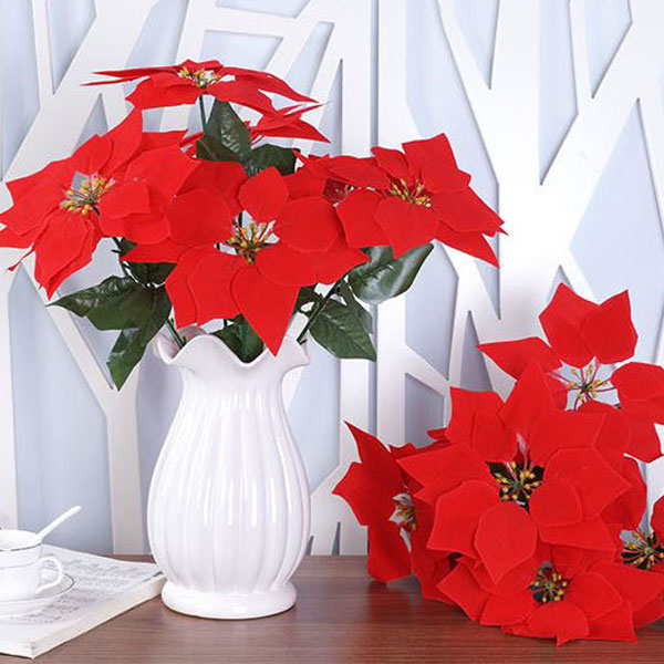 [10688]겨울꽃 포인세티아 5부쉬