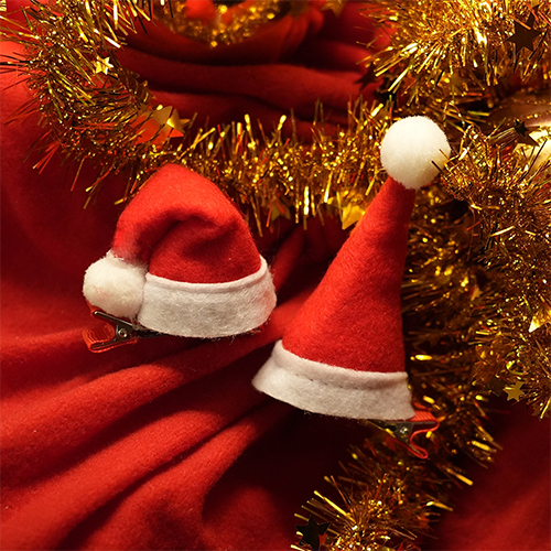 [10744]크리스마스산타모자집게핀[F-1]