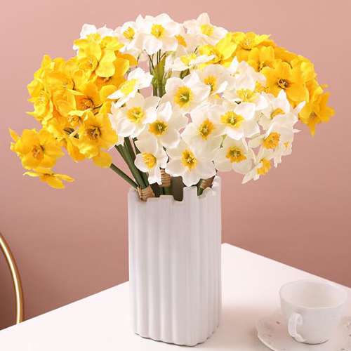 [11101]수선화 조화꽃 1단[2층]