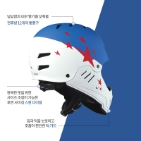  마이크로 풀페이스 레이싱 헬멧 블루