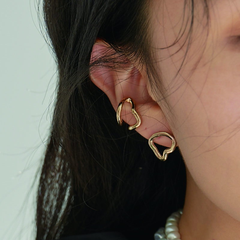 Connection Irregular Earring (Silver, Gold)