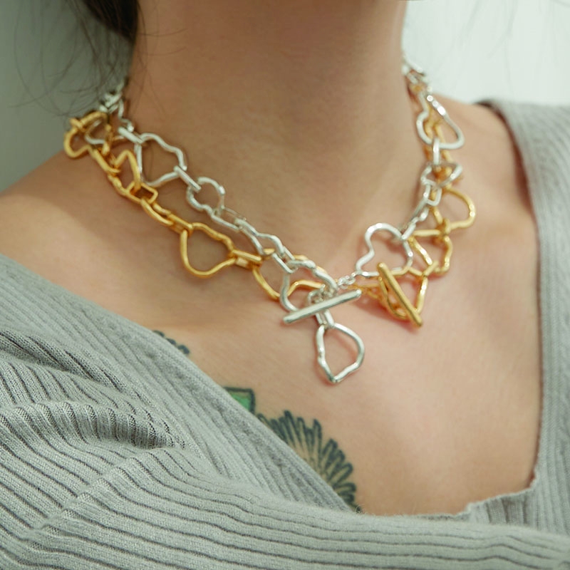 (박하선 착용) Connection Chain Necklace (Gold)
