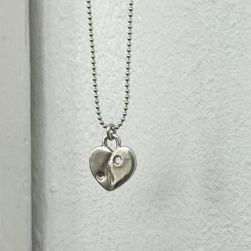 Yin Yang Heart Necklace