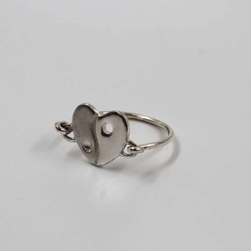 Yin Ynag Heart Ring