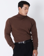 부드러운 머슬핏 목폴라 긴팔 니트 B207