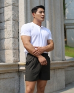 1+1 머슬핏 헨리넥 반팔티셔츠 P102