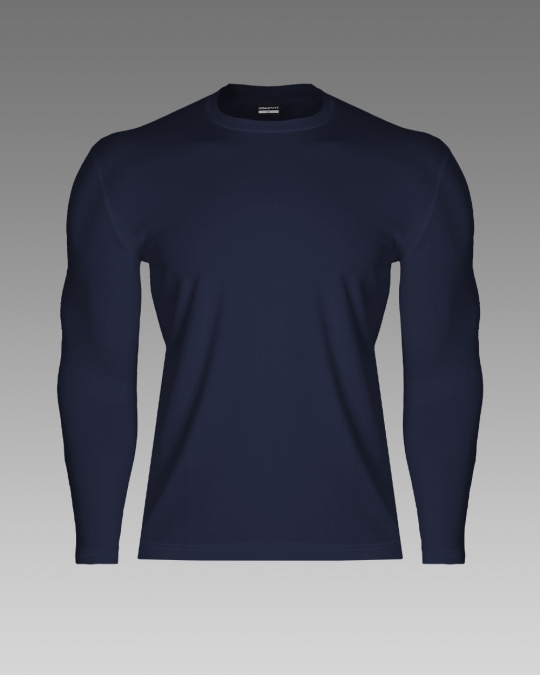 머슬핏 코튼모달 긴팔 티셔츠 S502 오션네이비