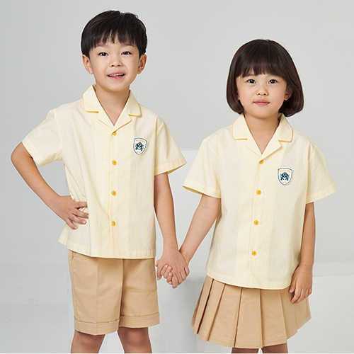 YS11225015-2 도비노랑 반팔셔츠