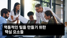 [퀵러닝]역동적인 팀을 만들기 위한 핵심 요소들