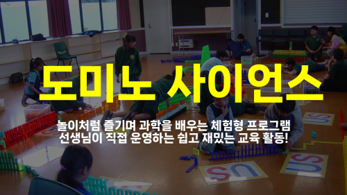 놀이처럼 배우고, 과학처럼 이해하고, 협업하면서 성장하는 도미노 사이언스!
