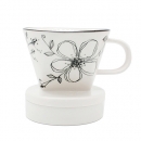 Sale / [누보] 세라믹시리즈 드리퍼 모던플라워 블랙