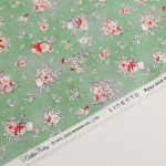 Rosie and Hello Kitty Cotton Fabric 1/2 Yard - Grass green