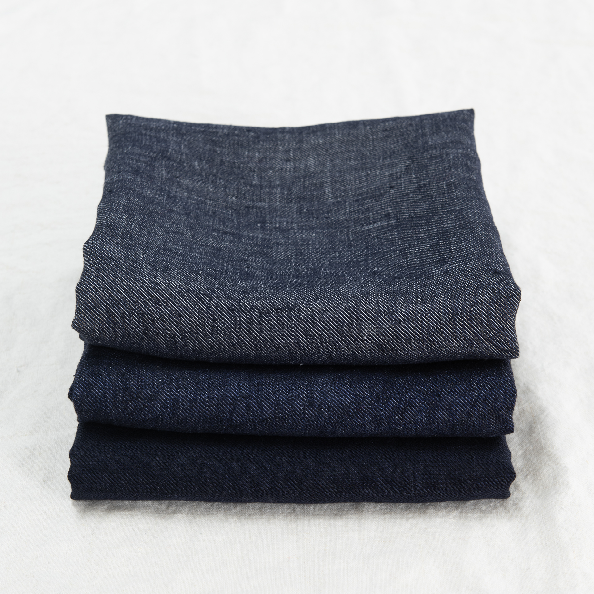 washed linen denim fabric 1/2 yard