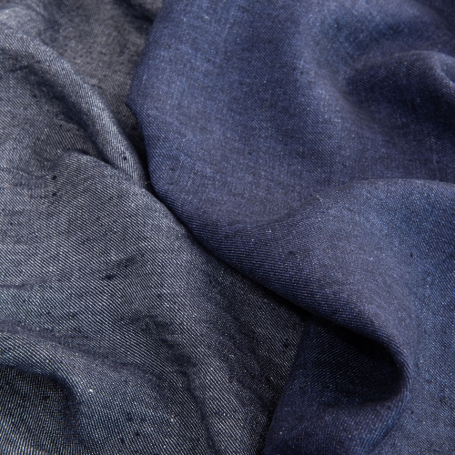 washed linen denim fabric 1/2 yard