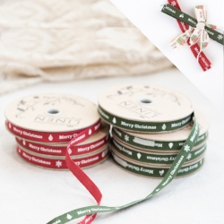 X마스 린넨리본 1y / 1Roll