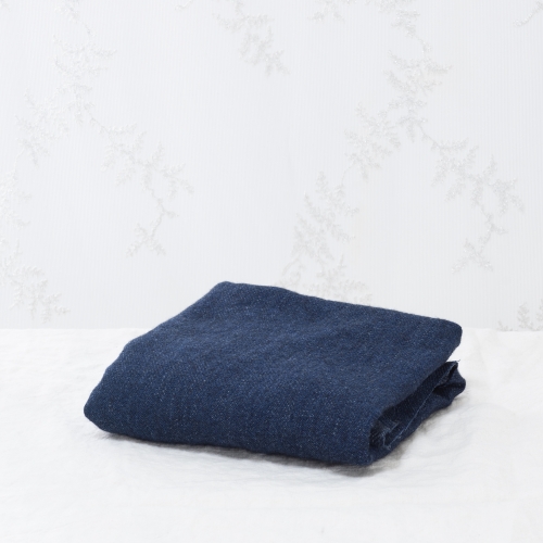 Washing indigo wool linen fabric 1/2 yard