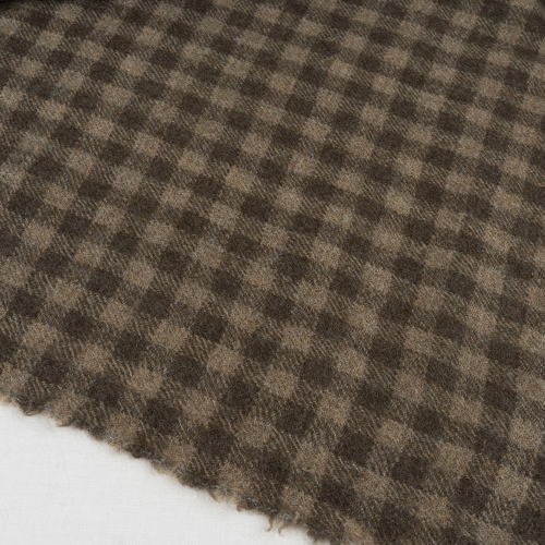 Gingham check twill soft wool fabric 1/yard