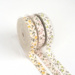 프린트 코튼 리본 1롤