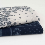 Bandana indigo cotton Fabric 1/2 Yard