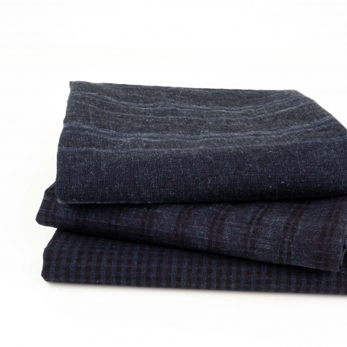 인디고코팅 린넨코튼원단 1/2마