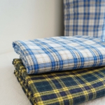 Washed herringbone check cotton 1/2 yard