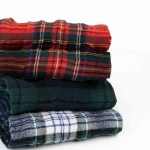 타탄체크 울코튼 원단 1/2마