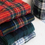 타탄체크 울코튼 원단 1/2마