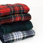 타탄체크 울코튼 원단 1/2마