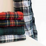 타탄체크 울코튼 원단 1/2마