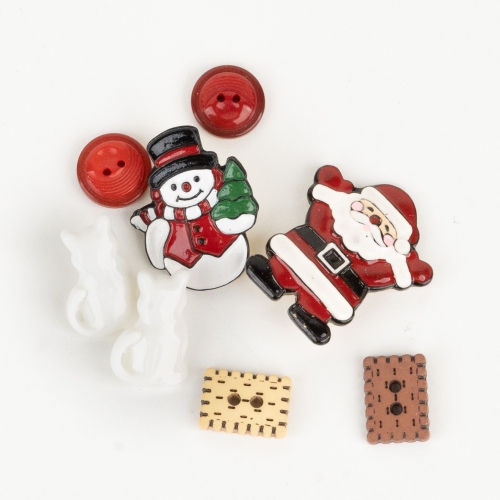 메리홀리 크리스마스 단추