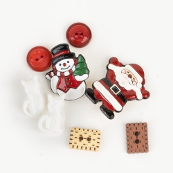 메리홀리 크리스마스 단추