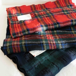 체크 울코튼 머플러