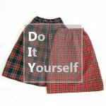 제작패키지-타탄체크 퀼팅 스커트