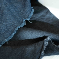 Bio Soft Linen Denim fabric 1/2 yard
