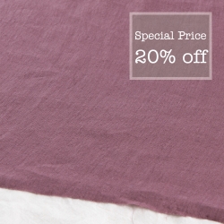 소량-1/80 워싱 벨기에린넨 ND원단/dark pink 0.6마