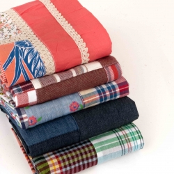 Retro Check Patchwork Cotton 1/2 Yard