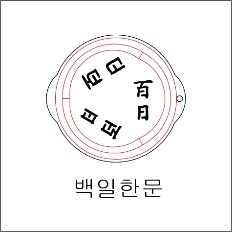 백일 한문 3방향