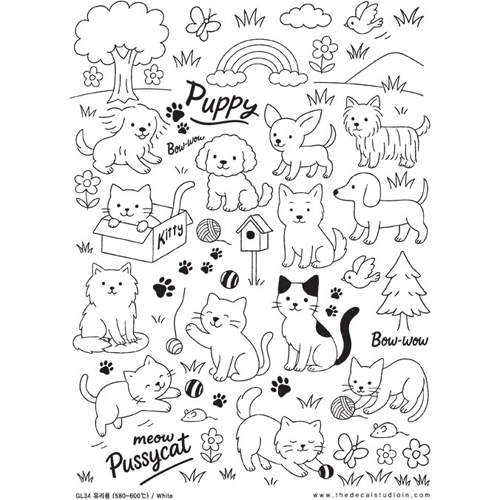 [유리용] GL 34 Pussycat & dog