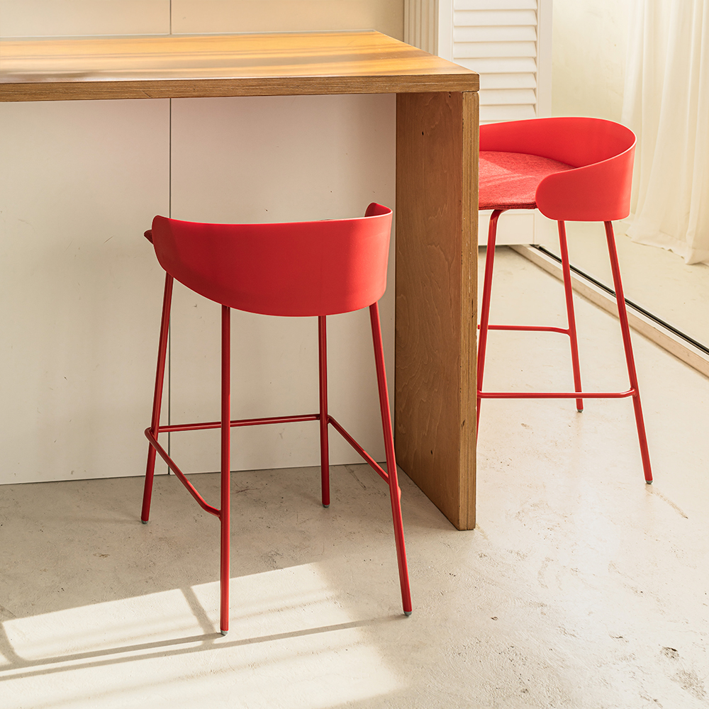 리빙 의자올라 바스툴 (웜레드+레드커버)