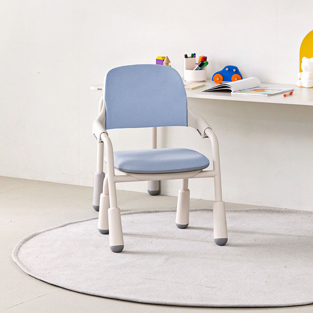 키즈 의자제미니 코튼블루