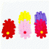 모양펠트지-사각 꽃 (20개)
