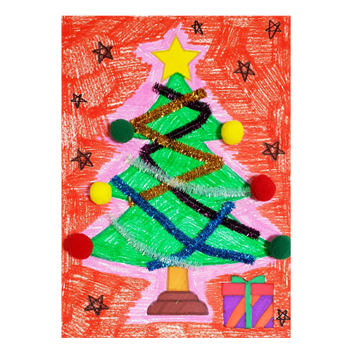 [만들기그림]크리스마스 츄리나무 표현하기