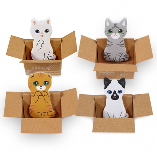 [만들기대장]상자고양이 점착메모지약20매-25매(랜덤발송)