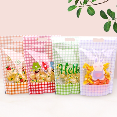 [만들기대장]손잡이 지퍼백-체크(랜덤1개)