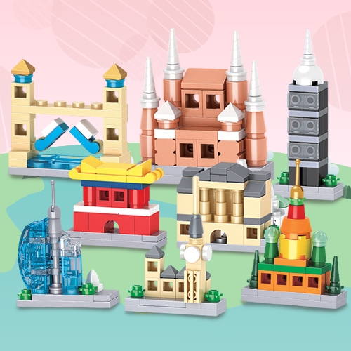 [만들기대장]미니블록-세계건축물-랜덤