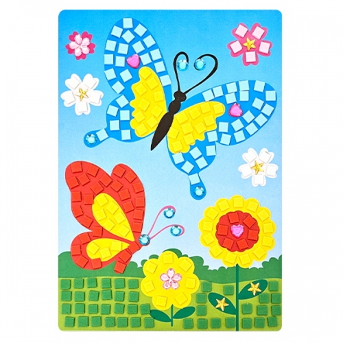 [만들기대장]사각모자이크 그림액자 만들기-나비