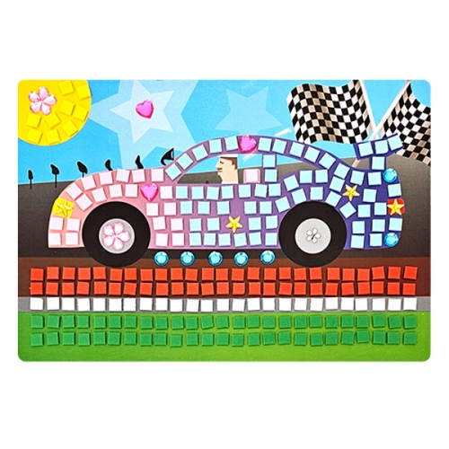 [만들기대장]사각모자이크 그림액자 만들기-경주차