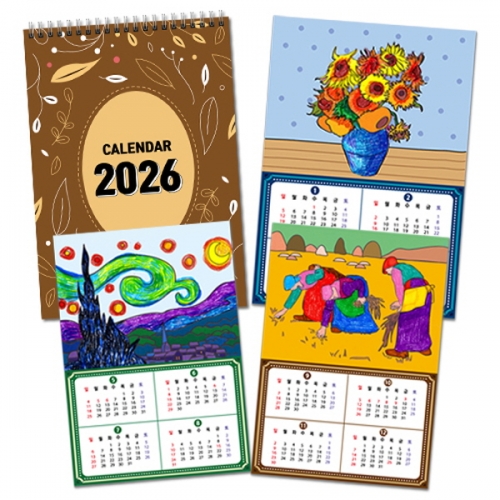 [만들기대장]2026년 명화그리기 달력