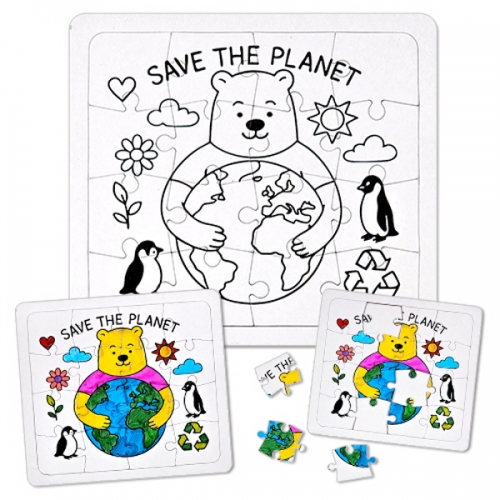 [만들기대장]퍼즐채색그림-지구 지키기