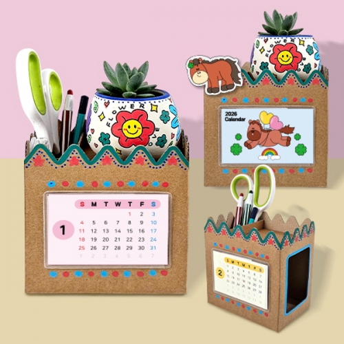 [만들기대장]2026년 다육화분 정리함 달력 만들기